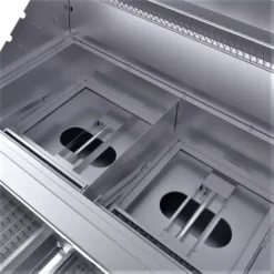 Barbecue Encastrable Hybride Charbon De Bois & Gaz 42" - 106cm - SUNSTONE -Barbecue Soldes Boutique barbecue hybride gaz charbon de bois 76cm 11