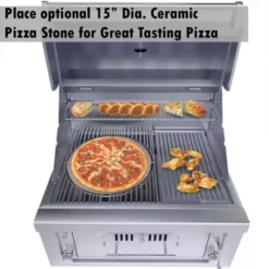 Barbecue Encastrable Hybride Charbon De Bois Et Gaz 30" - 76cm - SUNSTONE -Barbecue Soldes Boutique barbecue hybride gaz charbon de bois 76cm 7