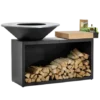 Brasero OFYR Island Black 100 Bois Teck -Barbecue Soldes Boutique brasero ofyr island black 100 bois teck
