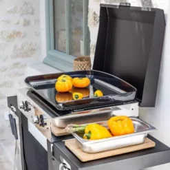 Combo Plancha Gaz Initial 50 + Chariot Acier Noir - ENO -Barbecue Soldes Boutique combo plancha gaz initial 50 chariot acier noir eno 2