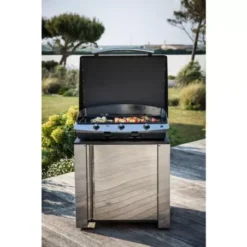 Meuble Modulo Plancha Hpl & Inox + Porte + Credence - ENO -Barbecue Soldes Boutique module pour plancha hpl et inox porte credence 2021 1