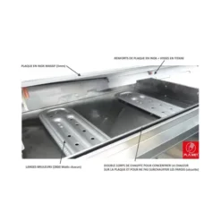 Plancha Gaz Encastrable Inox Oasi 80 Cm Plaque Lisse + Couvercle - PLANET 9 Plancha Gaz Encastrable Inox Oasi 80 Cm Plaque Lisse + Couvercle - PLANET -Barbecue Soldes Boutique plancha gaz encastrable inox 80 cm 3 feux plaque lisse couvercle planet 5