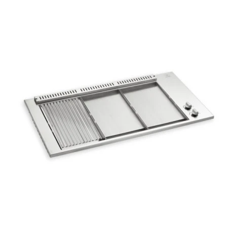 Planet BBQ Gaz Oasi Encastrable Grill 1/3 Et Plancha 2/3 + Capot 3 Planet BBQ Gaz Oasi Encastrable Grill 1/3 Et Plancha 2/3 + Capot