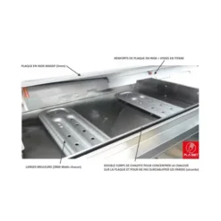 Plancha Gaz PLANET Chef 55 Plaque Inox Lisse (Réf. 0201136) -Barbecue Soldes Boutique plancha gaz planet chef 55 plaque inox lisse 2