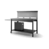 Table Roulante Credence Acier Noir Et Gris Mat Trca Ng -Barbecue Soldes Boutique table roulante credence acier noir et gris mat pour plancha